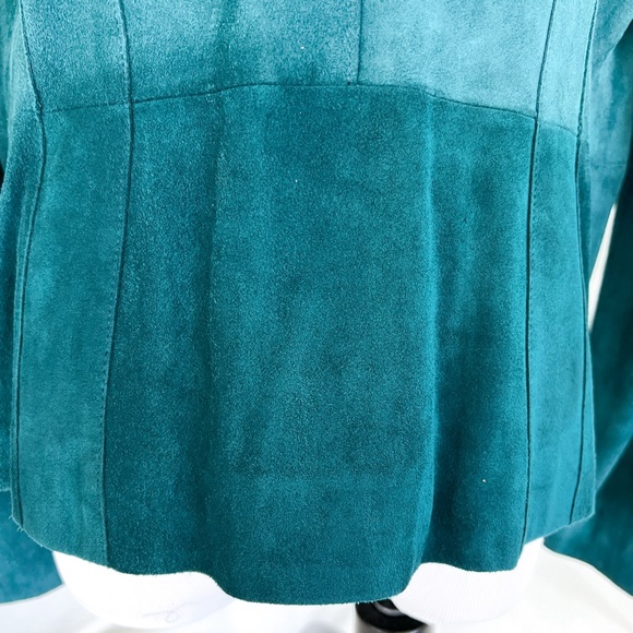 Ann Taylor Turquoise Suede Jacket M - Picture 10 of 13